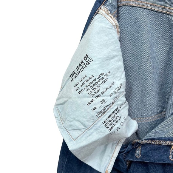 AG Adriano Goldschmied Jean of Tomorrow Everett Slim Straight Button Fly Men 38W - Picture 6 of 9